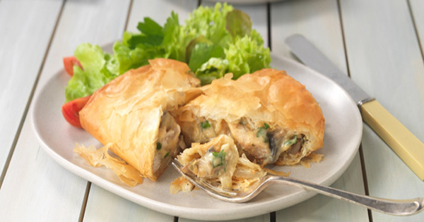 Triple Layered Chicken and Mushroom Pie