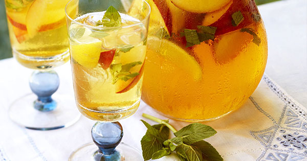 peachy mint iced tea