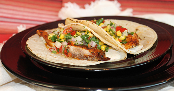 Fish Tacos with Crunchy Corn Salsa