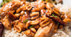 Kung pao-style cauliflower & kidney beans