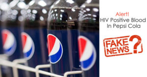 Alert HIV Positive Blood In Pepsi Cola