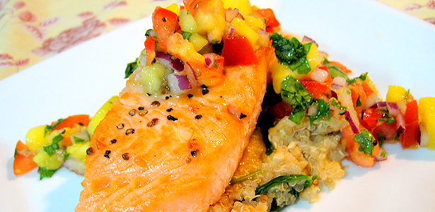 Salmon with Fruit Salsa