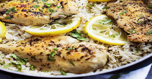 Lemony mushroom herb rice 1