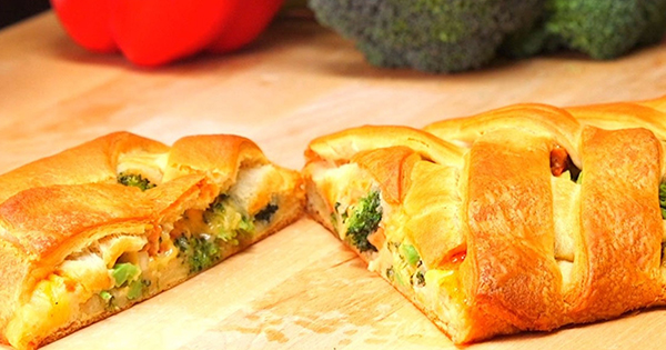 Chicken and Broccoli Braid