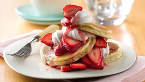 Strawberry and Cream Pancakes