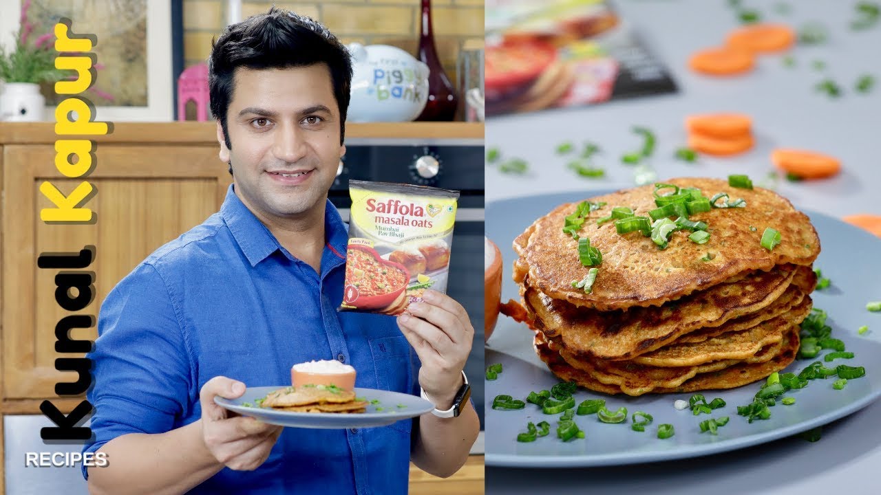 Besan Chilla Pancakes with Oats | Kunal Kapur Recipes | Indian ...