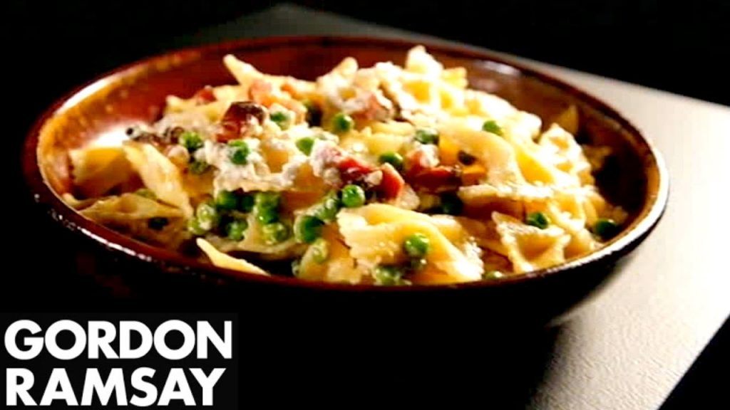 Farfalle with Ricotta, Pancetta & Peas Gordon Ramsay The Cook Book