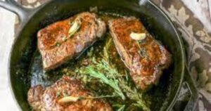Garlic Strip Steaks ccexpress