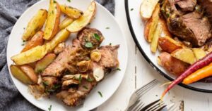 Roast Beef With Potato Wedges by Chef Tahir Chaudhry ccexpress