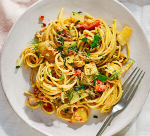 fennel and crab linguine