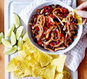 mexican pulled chicken beans