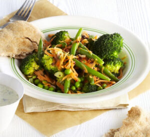 Indian bean broccoli carrot salad