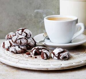 Chocolate fudge crinkle biscuits