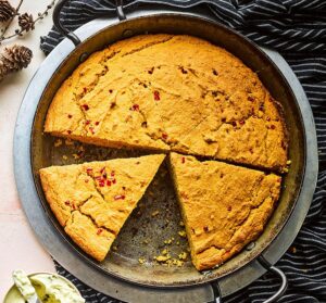 Pumpkin cornbread with whipped jalapeno butter